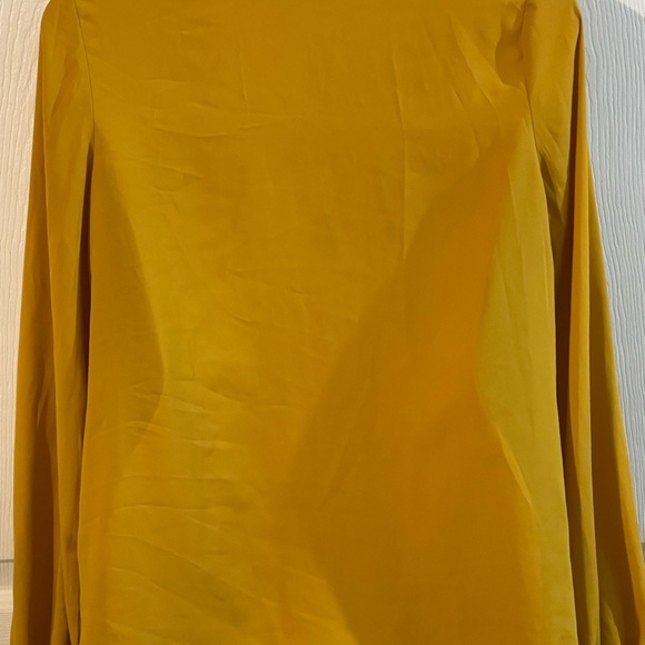 Haute Monde Mustard Blouse with Black Tie - Picture 5 of 9